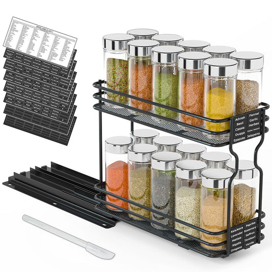 SpaceAid® Cabinet Spice Rack Organizer Space Saving Wire Metal Spice O