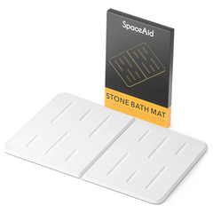 SpaceAid Instant Dry Diatomaceous Earth Stone Non Slip White Bath Mat
